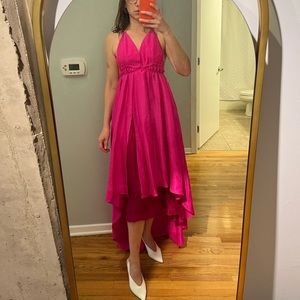 Lovely pink silk halter dress by local chicago designer Azeeza